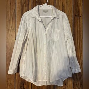 Calvin Klein White Pinstripe Shirt